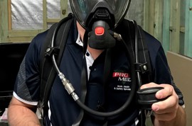 Wear and operate compressed air breathing apparatus in the workplace